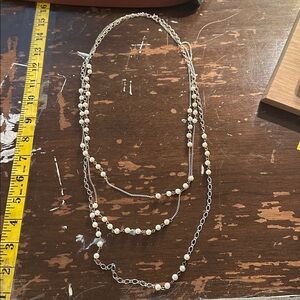 30” 1999 Avon Multi Strand Faux Petal Necklace